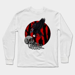 Raven Skull Long Sleeve T-Shirt